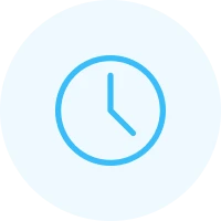 Simple blue clock illustration